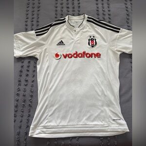Men’s Besiktas Adidas 2015-2016 White and Black Soccer Jersey